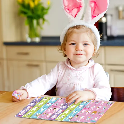 Pegatinas Decorativas de Dibujos Animados Huevo de Pascua Corazón Día de la Madre Conejo Lindo Calcomanías de Papelería