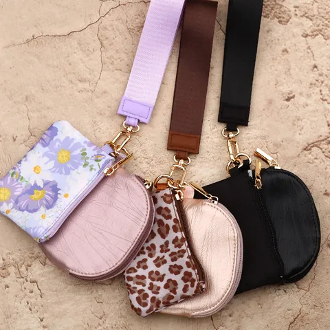 Waterdichte Mini Portemonnee Sleuteletui Set Met Polsbandje Draagbare Multifunctionele Tas Set Voor Dames Casual Reistas Set