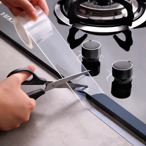 Transparent Waterproof Sealing Tape Anti Mildew Acrylic Gap Strip For Kitchen Sink And Bathroom Toilet Edge