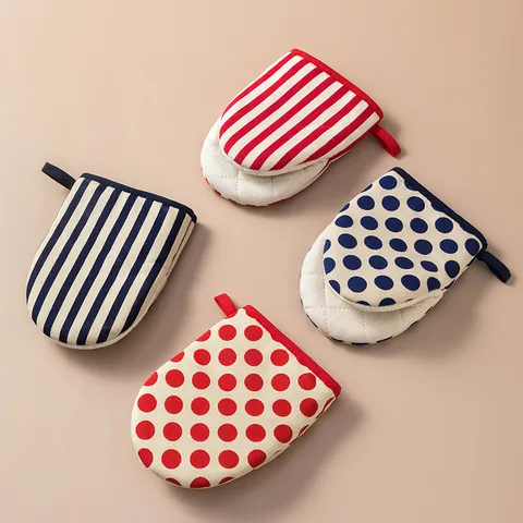 Kitchen Oven Mitts Heat Resistant Microwave Glove Thickened Cotton Pot Holder Cooking Baking