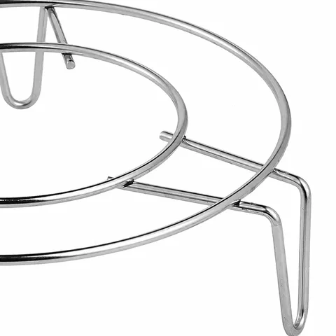 Stainless Steel Steaming Tray Round Steamer Grid Foldable High Foot Steaming Rack Household Kitchen Cookware