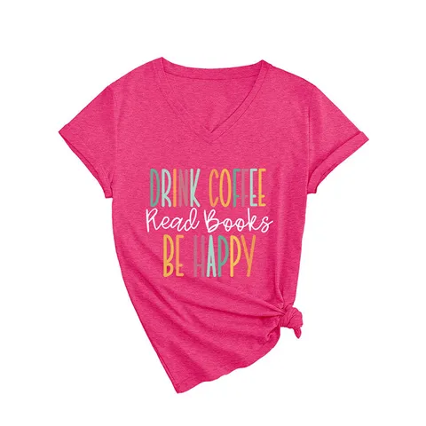 Damen Casual Baumwolle V Ausschnitt T Shirt Grafikdruck Kurzarm Seitenknoten Locker Top Mode Sommer Tees Komfort Pullover Kleidung