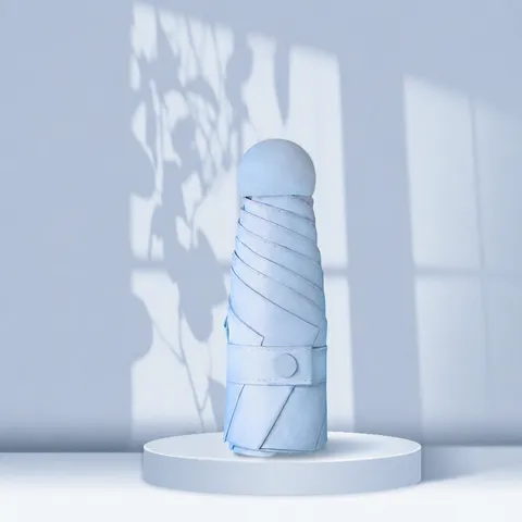 Mini Parasol de Poche Pliable Anti-UV Parapluie de Pluie Portable Parapluie Capsule à Cinq Plis Pour Femmes