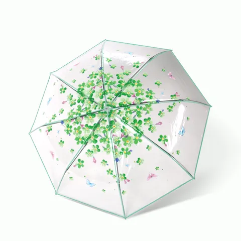 Ombrello Trasparente con Fiori di Ciliegio e Farfalle Ombrello Automatico Inverso Ombrello da Pioggia per Donne