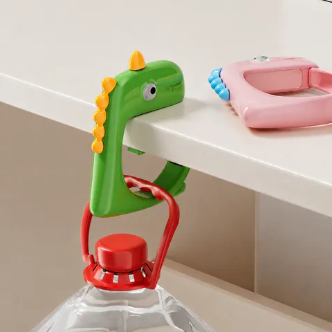 Crochet De Bureau Dinosaure De Dessin Animé Sans Poinçon Sac D'École Robuste Mignon Animal Bord De Table Support De Rangement Bureau Fournitures Étudiantes