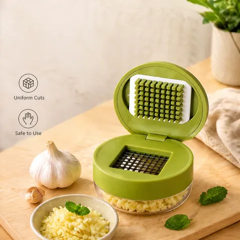 Manual Stainless Steel Garlic Press Kitchen Handheld Garlic Mincer Chopper Plastic Garlic Crusher For Home Kitchen