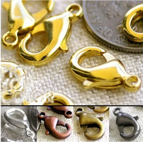 Heart Lobster Claw Clasps Alloy DIY Jewelry Making Findings Connectors For Bracelet Necklace Crafting