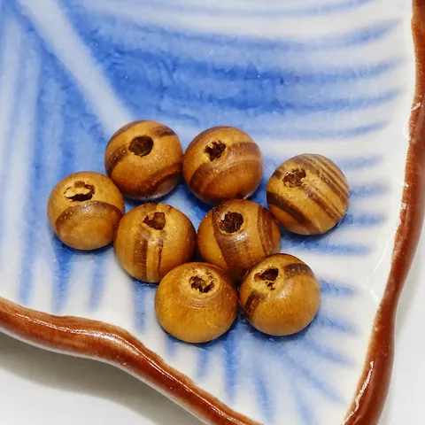 Natural Wooden Round Beads Loose Wood Spacer Beads For DIY Jewelry Making Crafts And Apparel Accessories Bulk
