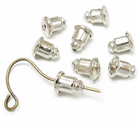 Boucles d'Oreilles Bouchons Balle en Métal DIY Apprêts de Boucles d'Oreilles Électroplaqué Argent Or Bouchons d'Oreilles Accessoires de Fabrication de Bijoux