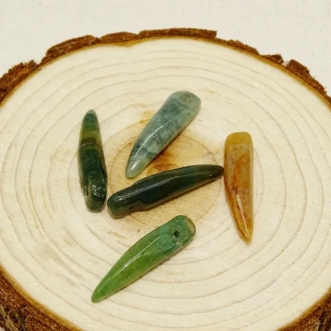Natural Indian Agate Chili Pendant Gemstone Charm DIY Necklace Bracelet Jewelry Making Accessories Component