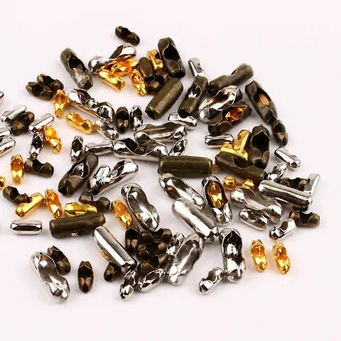 Metal Jewelry Findings Ball Chain Connectors Clasps For DIY Jewelry Making