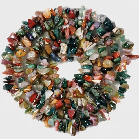 Natural Stone Irregular Chip Beads Indian Agate Crushed Gemstone Loose Beads For DIY Bracelet Necklace Jewelry Making