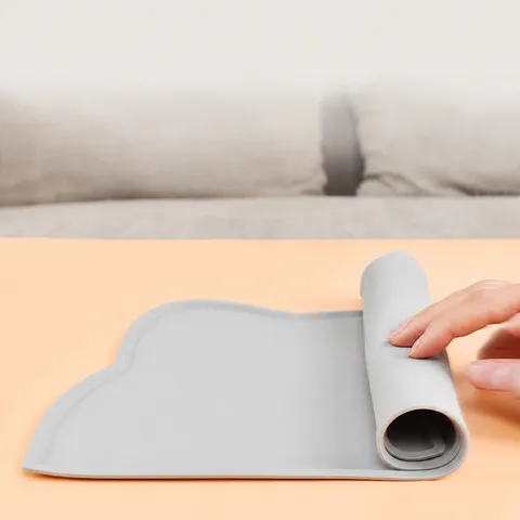 Infant Silicone Placemat Cute Bear Shape Heat Resistant Non Slip Table Mat Food Grade Kitchen Dining Placemat