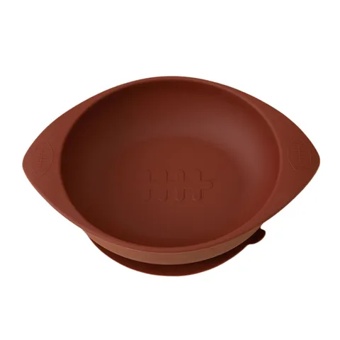 Baby Silicone Suction Plate Rugby Shaped Toddler Feeding Dinnerware Heat Resistant Anti Drop Kids Food Tray Tableware