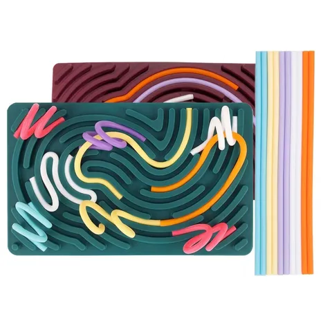 Silicone Sensory Activity Board Fidget Toy Stress Relief Educational Sensory Toy For Kids Children Play