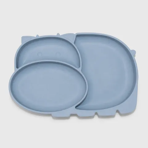 Baby Silicone Divided Dinner Plate Cute Animal Shape Cartoon Toddler Food Feeding Tray Kids Tableware