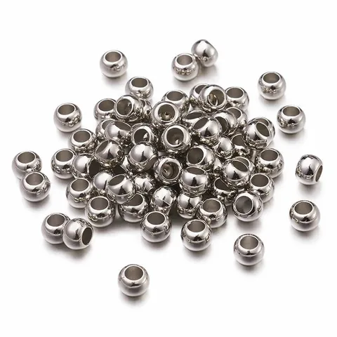 Plastic CCB Beads DIY Jewelry Making Findings Loose Beads Gold Silver Rose Gold Round Spacer Beads Assorted Sizes Hole Craft