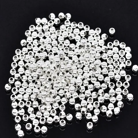 DIY Iron Metal Beads Spacer Beads Gold and Silver Plated Assorted Sizes For Jewelry Making Craft Accessories