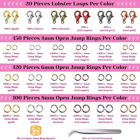 DIY Jewelry Findings Open Jump Rings Metal Connection Rings For Handcrafted Necklace Bracelet Jewelry Making Accessories