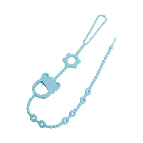 Silicone Pacifier Chain Baby Teething Toy Anti Drop Clip Food Grade Beaded Soother Holder Newborn Teether Gift