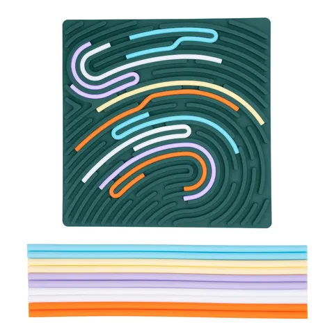Silicone Sensory Activity Board Fidget Toy Stress Relief Educational Sensory Toy For Kids Children Play