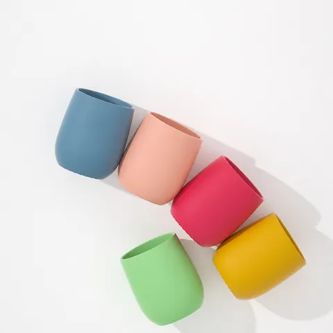 Baby Sippy Cup Food Grade Silicone Training Water Cup Anti Drop Toddler Feeding Cup Portable Children Drinkware