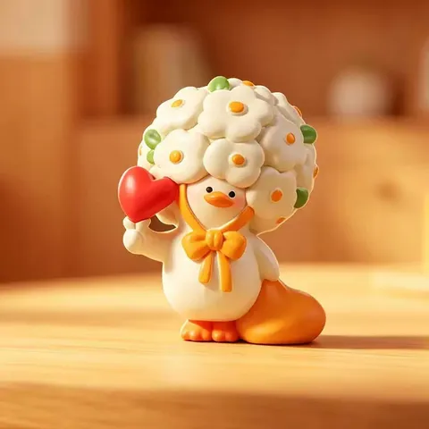 Lindo Pato Caja Sorpresa Resina Figurita Escritorio Adorno Emoción Curación Juguete Oficina Decoración Regalo