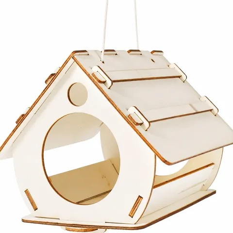 Casa para Pájaros de Madera Comedero Colgante para Jardín Exterior Patio Decoración Rústica Hábitat de Aves