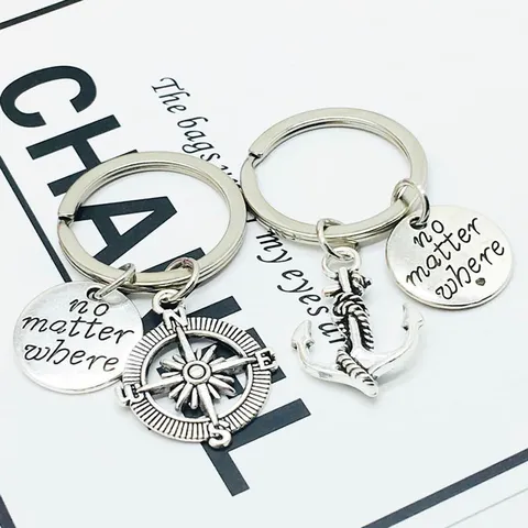 Creative Zinc Alloy Keychain Metal Pendant Cute DIY Jewelry Accessories Multi Style Key Ring For Women Men