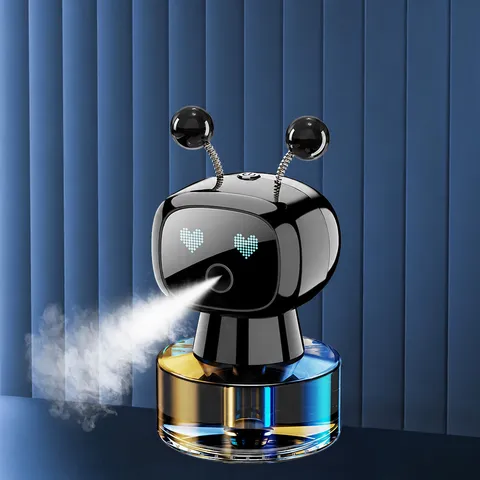 Difusor de Aromaterapia para Coche de Robot Inteligente LED Spray Automático Ambientador USB Adorno de Perfume para Vehículo