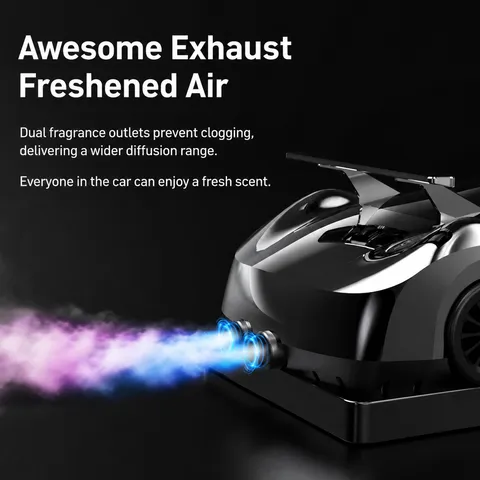 Difusor de Aromaterapia para Coche Deportivo Inteligente de Aleación de Aluminio Ambientador Adorno Interior de Coche Con Luz Ambiental