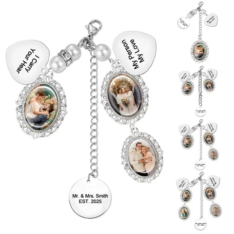 DIY Stainless Steel Photo Pendant Tray Blank Base Oval Heart Memorial Wedding Party Jewelry Gift Accessory