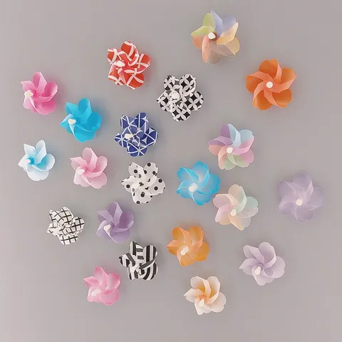 Creatieve 3D Roterende Kersenbloesem Windmolen Koelkastmagneten Leuke Mini Magnetische Stickers Set Home Decor Kantoor Bericht Clips