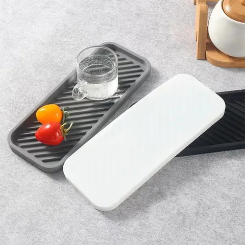 Silikon Abtropfschale Seifenschale Küchenspüle Abtropfmatte Hitzebeständig Antirutsch Geschirr Aufbewahrungsschale Für Zuhause Küche Badezimmer