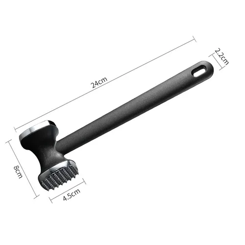 Stainless Steel Meat Tenderizer Hammer Double Sided Meat Mallet with Ergonomic Handle Kitchen Tool for Steak
