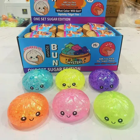 TPR Süßes Gedämpftes Brötchen Squishy Spielzeug Langsam Steigender Stressabbau Fidget Spielzeug Mit Dämpfer Box Lustiges Dekompression Spielzeug