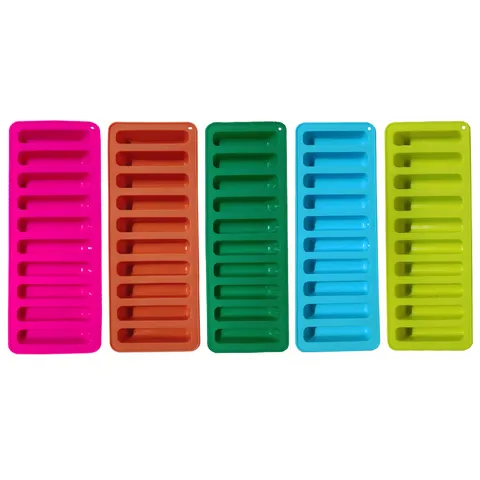 Household Silicone Ice Cube Mold 10 Grid Small Cylinder Ice Tray DIY Creative Ice Making Tool Kitchen Accessories