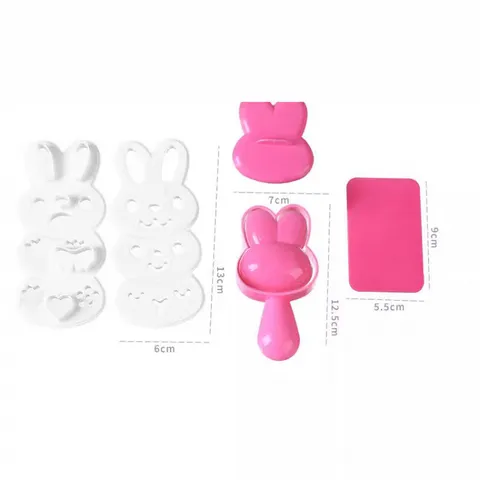 Cute Cartoon Animal Rice Ball Mold Plastic DIY Sushi Maker Bento Accessories For Kids Food Grade Cat Dog Rabbit Bear Panda Shape
