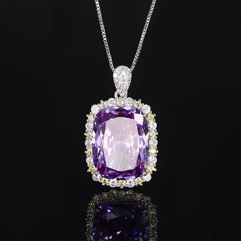 Vogelnest-Schnitt Bunter Edelstein Schmuckset Vergoldetes Kupfer Strass Anhänger Halskette Und Ring Für Damen Luxus Schmuck