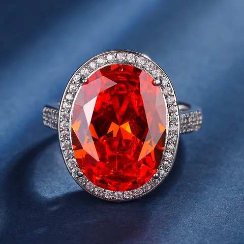 Collana Pendente Anello Orecchini in Rame Placcato Oro con Pietra Preziosa Simulata Ovale Strass Regalo Matrimonio Donna