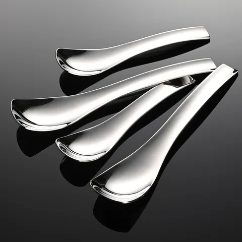 316 Stainless Steel Ice Cream Spoon Creative Square Head Dessert Spoon Thickened Coffee Spoon Tableware Gift Kitchen Utensil