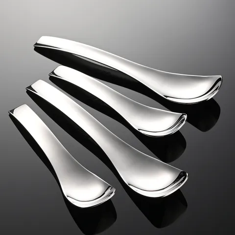 316 Stainless Steel Ice Cream Spoon Creative Square Head Dessert Spoon Thickened Coffee Spoon Tableware Gift Kitchen Utensil