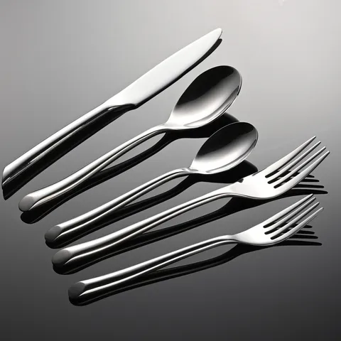 430 Stainless Steel Western Tableware Dinner Knife Spoon Fork Modern Minimalist Kitchen Dining Cutlery