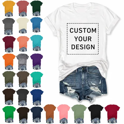 Dames Casual Katoenmix Korte Mouw T-Shirt Effen Kleur Basis Ronde Hals Regular Fit Top