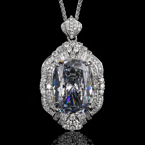 Parure de Bijoux de Luxe en Laiton Zirconia Vintage Noir Gris Nid d'Oiseau Collier Pendentif Bague Boucles d'Oreilles