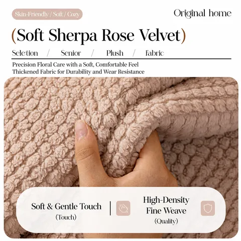 Thickened Plush Sofa Cushion Cover Winter Warm Anti Slip Sectional Sofa Pad Minimalist Living Room Furniture Protector