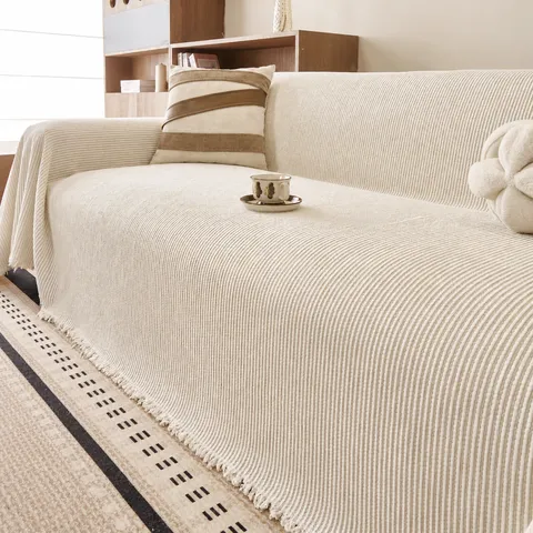 Solid Chenille Sofa Towel Modern Minimalist Full Cover Sofa Blanket Thickened Dustproof Furniture Protector for Living Room