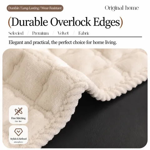 Verdicktes Flanell Sofakissen Winter Warm Kariert Sofabezug Antirutsch Couchbezug Heimdekoration Wohnzimmer Sitzmatte