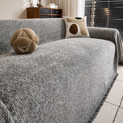 Chenille Sofa Cover Four Seasons Universal Decorative Slipcover Modern Minimalist Couch Blanket Protector Furniture Cover
