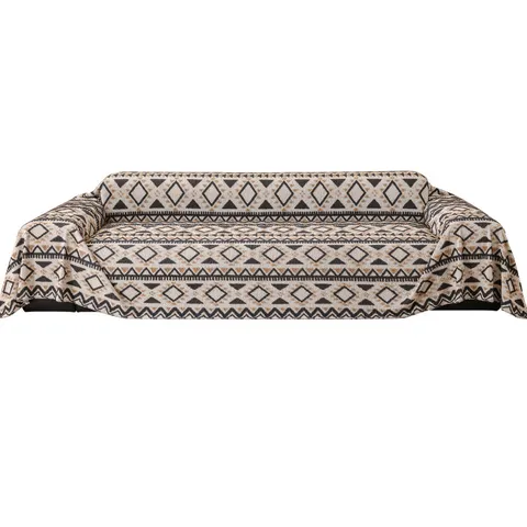 Bohemian Chenille Sofa Cover Geometric Pattern Multi-Season Dustproof Sofa Towel Furniture Protector Living Room Home Decor